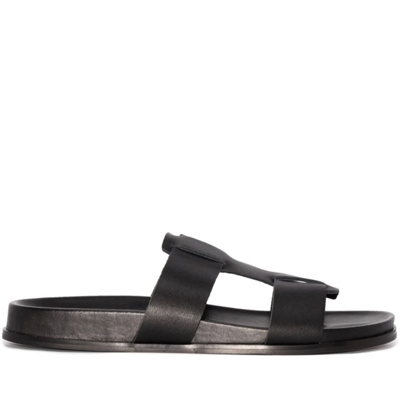 🖤 New St Agni Axel Black Leather Leren fisherman sandals, size 37 - Picture 3 of 5